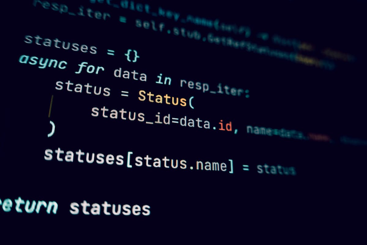 Code on a terminal screen