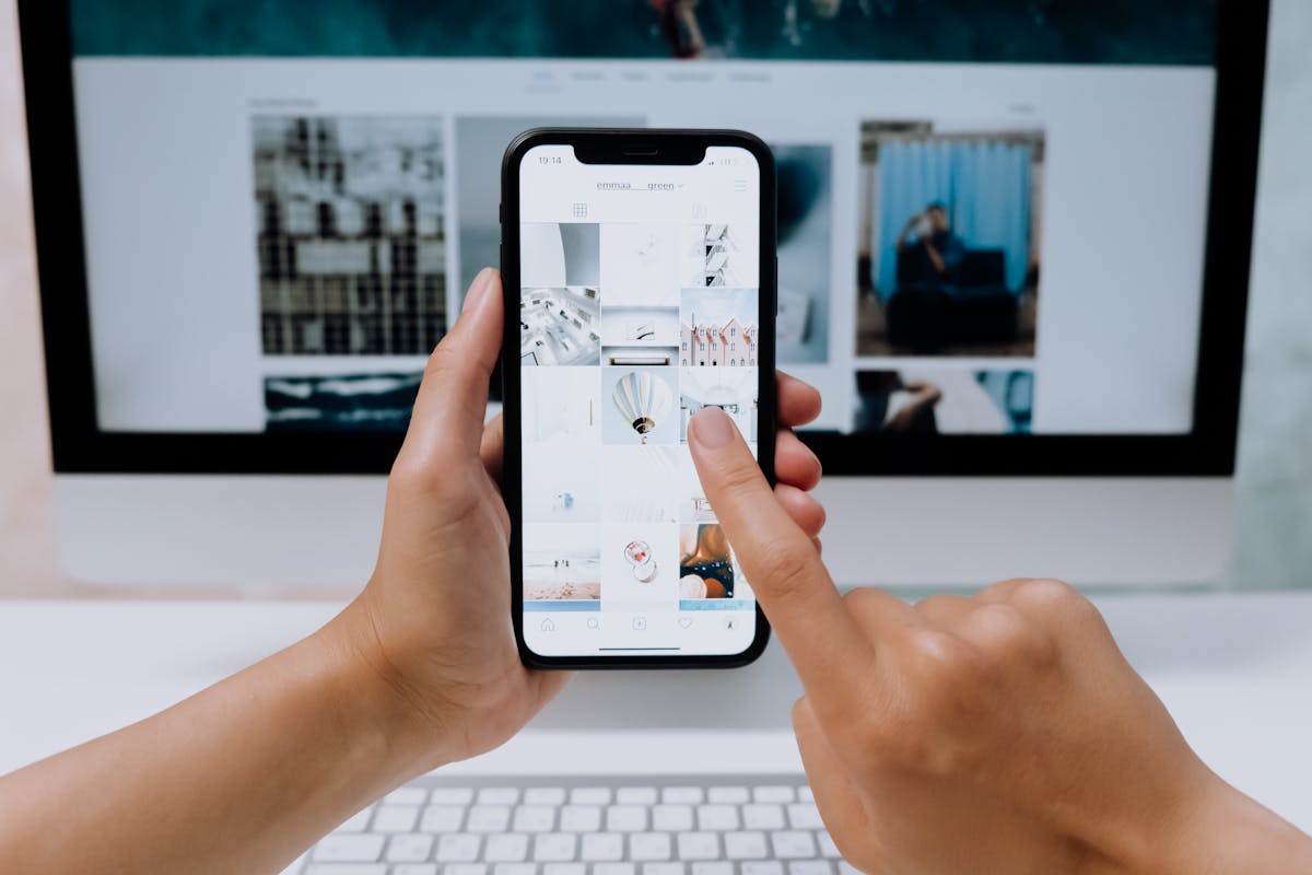Person using a smartphone